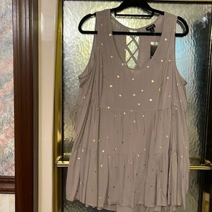 Torrid babydoll style sleeveless top